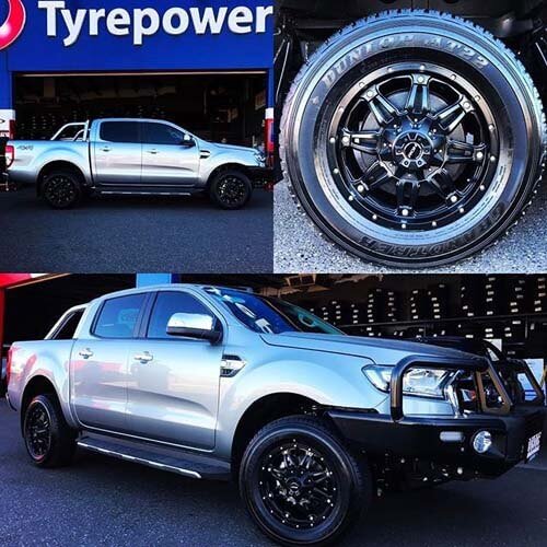 Ford Ranger fitted with 17 inch Satin Black ROH Assasin 