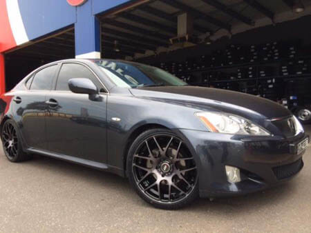 Lexus IS250 fitted with 19 inch Crystal Black Icon Zest 