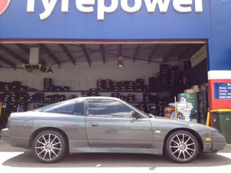 Nissan 180SX fitted with 17 inch Enkei SC21 