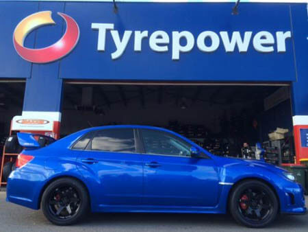 Subaru WRX fitted with 18 inch staggered PDW Replay 