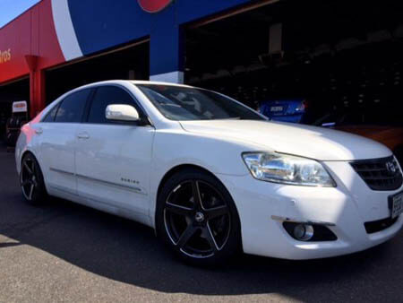 Toyota Aurion fitted with 18 inch Lenso Conquista 7 