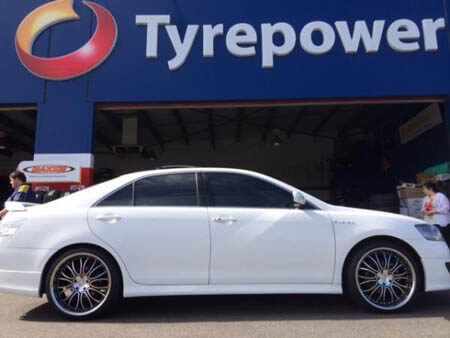 Toyota Aurion fitted with 20 inch stainless steel lip Fox Fashion 