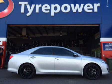 Toyota Camry Hybrid fitted with 20 inch Satin Black ROH Korsa 