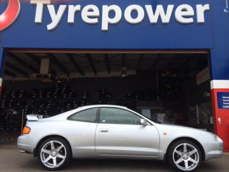 Toyota Celica fitted with 18 inch Hyper Silver PDW Crave 