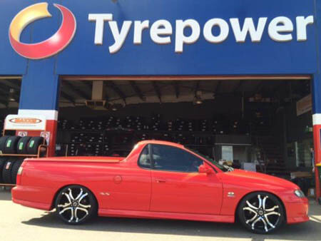 VU SS Ute fitted with 20 inch Mahine Face Black ROH Prowler 