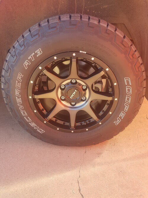 Roh Trophy wrapped in 265/65r17 cooper at3 lt 