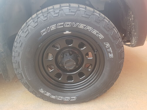 17x8 black king wheels wrapped in 265/65r17 cooper at3lt 2018 isuzu mux 