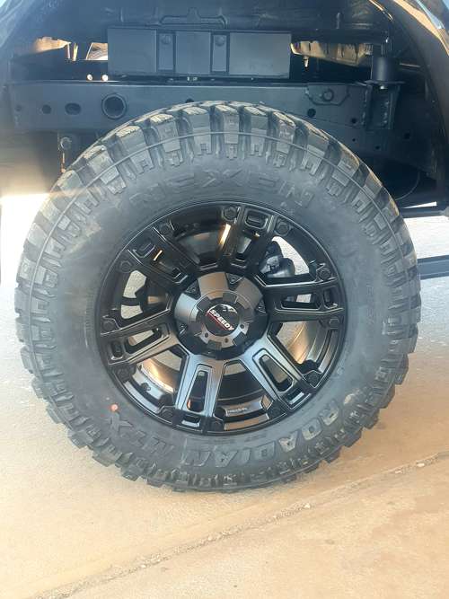 SPEEDY OUTLAW 18X9 FITTED WITH NEXEN ROADIAN MTX 285/65R18, 2019 MERCEDES XCLASS 