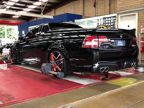 HSV Maloo fitted with coil over suspension 